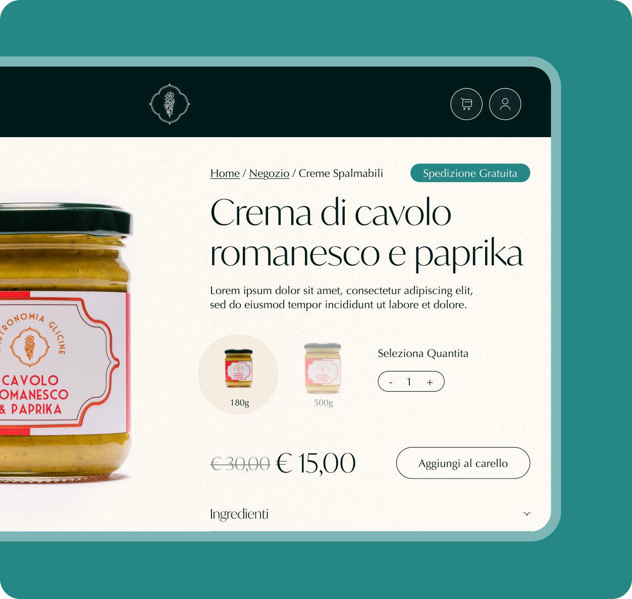 UI design Glicine