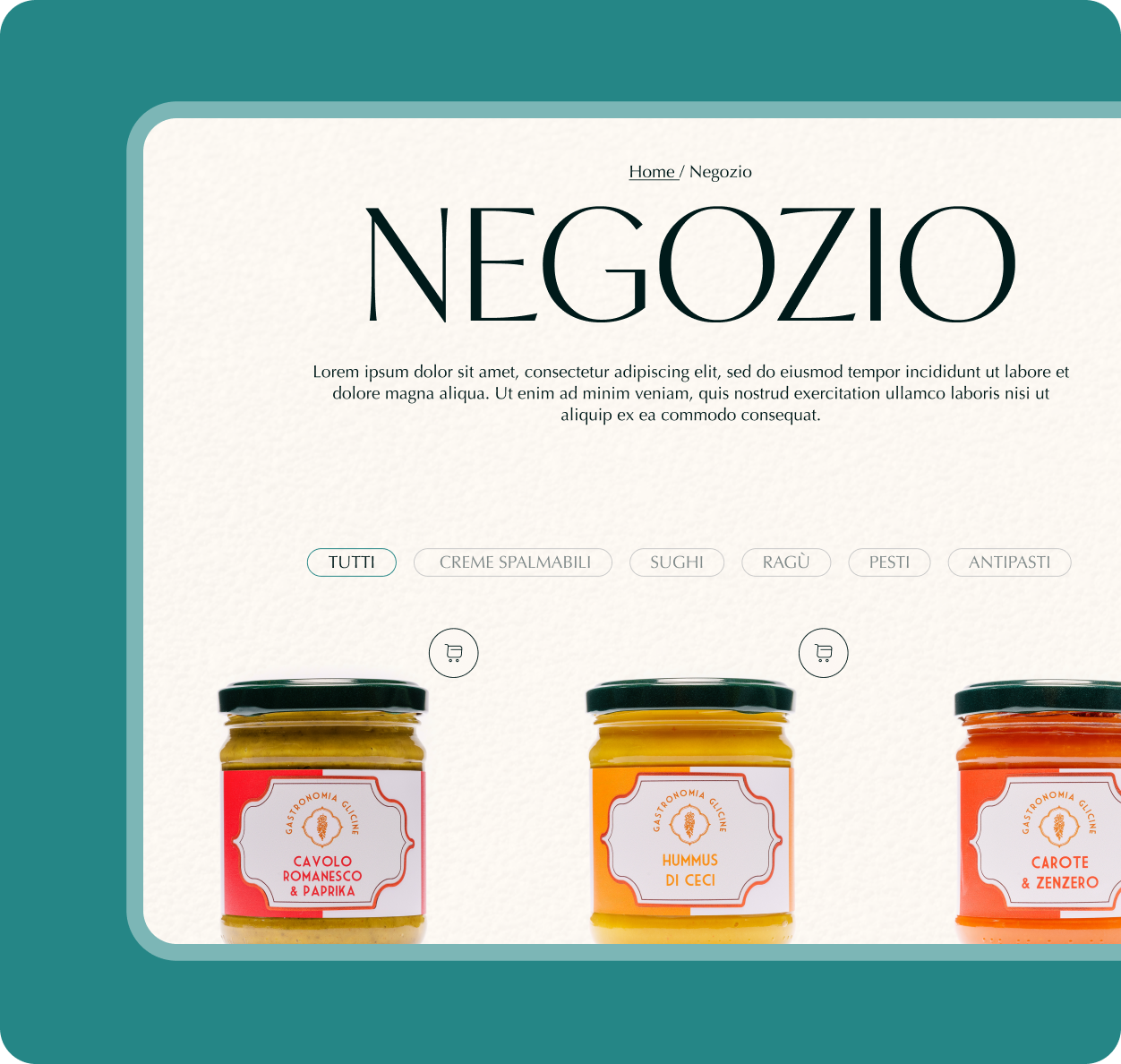 Restyling web design Glicine