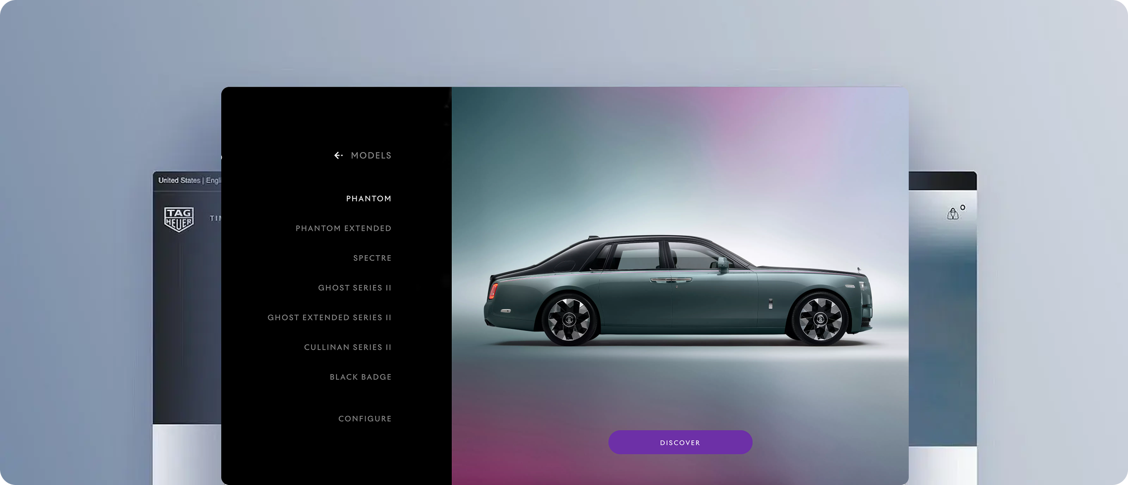 Interfaccia premium Rolls Royce